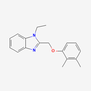 molecular formula C18H20N2O B6066323 2-[(2,3-dimethylphenoxy)methyl]-1-ethyl-1H-benzimidazole 