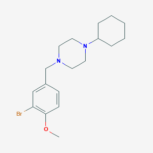 molecular formula C18H27BrN2O B6066330 1-(3-bromo-4-methoxybenzyl)-4-cyclohexylpiperazine 