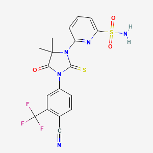 molecular formula C18H14F3N5O3S2 B606635 Unii-A5ZX7J376H CAS No. 1043446-39-4