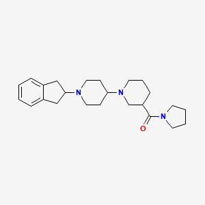 molecular formula C24H35N3O B6066383 1'-(2,3-dihydro-1H-inden-2-yl)-3-(1-pyrrolidinylcarbonyl)-1,4'-bipiperidine 