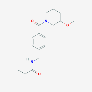 N-{4-[(3-methoxy-1-piperidinyl)carbonyl]benzyl}-2-methylpropanamide