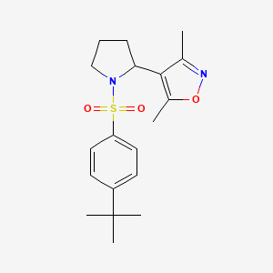 molecular formula C19H26N2O3S B6066418 4-{1-[(4-tert-butylphenyl)sulfonyl]-2-pyrrolidinyl}-3,5-dimethylisoxazole 