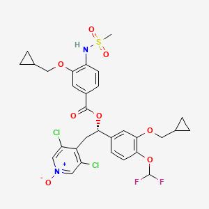 molecular formula C30H30Cl2F2N2O8S B606644 Chf-6001 CAS No. 1239278-59-1