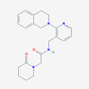 N-{[2-(3,4-dihydro-2(1H)-isoquinolinyl)-3-pyridinyl]methyl}-2-(2-oxo-1-piperidinyl)acetamide