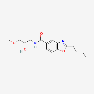 molecular formula C16H22N2O4 B6066503 2-butyl-N-(2-hydroxy-3-methoxypropyl)-1,3-benzoxazole-5-carboxamide 