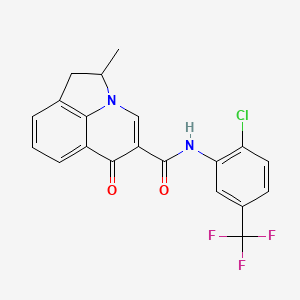 molecular formula C20H14ClF3N2O2 B6066513 N-[2-chloro-5-(trifluoromethyl)phenyl]-2-methyl-6-oxo-1,2-dihydro-6H-pyrrolo[3,2,1-ij]quinoline-5-carboxamide 