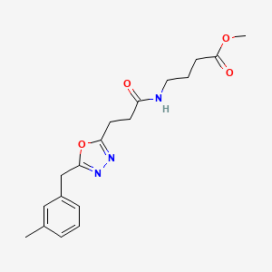 Methyl 4-[3-[5-[(3-methylphenyl)methyl]-1,3,4-oxadiazol-2-yl]propanoylamino]butanoate