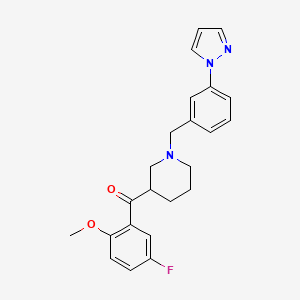 (5-fluoro-2-methoxyphenyl){1-[3-(1H-pyrazol-1-yl)benzyl]-3-piperidinyl}methanone