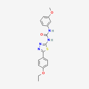 molecular formula C18H18N4O3S B6066575 N-[5-(4-ethoxyphenyl)-1,3,4-thiadiazol-2-yl]-N'-(3-methoxyphenyl)urea 