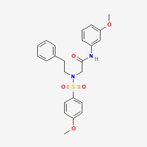 N~1~-(3-methoxyphenyl)-N~2~-[(4-methoxyphenyl)sulfonyl]-N~2~-(2-phenylethyl)glycinamide