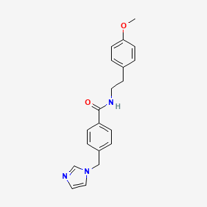 molecular formula C20H21N3O2 B6066608 4-(1H-imidazol-1-ylmethyl)-N-[2-(4-methoxyphenyl)ethyl]benzamide 