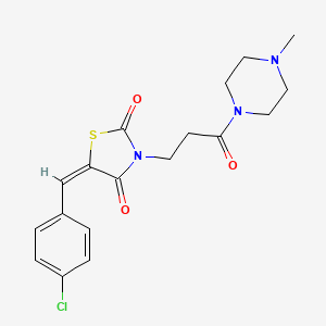 5-(4-chlorobenzylidene)-3-[3-(4-methyl-1-piperazinyl)-3-oxopropyl]-1,3-thiazolidine-2,4-dione