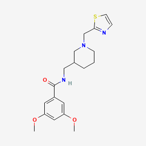 3,5-dimethoxy-N-[[1-(1,3-thiazol-2-ylmethyl)piperidin-3-yl]methyl]benzamide