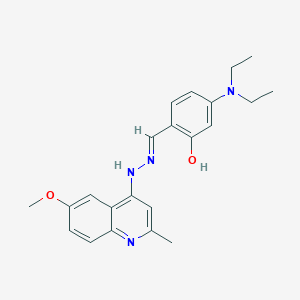 molecular formula C22H26N4O2 B6066628 4-(diethylamino)-2-hydroxybenzaldehyde (6-methoxy-2-methyl-4-quinolinyl)hydrazone 