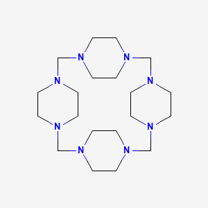 molecular formula C20H40N8 B6066631 1,3,6,8,11,13,16,18-Octazapentacyclo[16.2.2.23,6.28,11.213,16]octacosane 