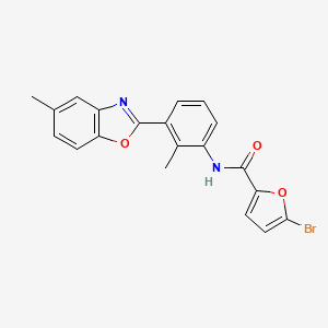 5-bromo-N-[2-methyl-3-(5-methyl-1,3-benzoxazol-2-yl)phenyl]-2-furamide