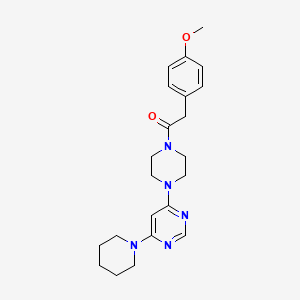 4-{4-[(4-methoxyphenyl)acetyl]-1-piperazinyl}-6-(1-piperidinyl)pyrimidine