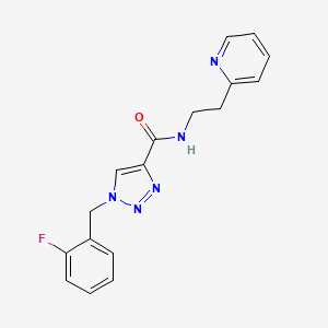 1-(2-fluorobenzyl)-N-[2-(2-pyridinyl)ethyl]-1H-1,2,3-triazole-4-carboxamide