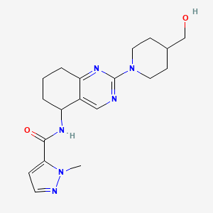 N-{2-[4-(hydroxymethyl)-1-piperidinyl]-5,6,7,8-tetrahydro-5-quinazolinyl}-1-methyl-1H-pyrazole-5-carboxamide