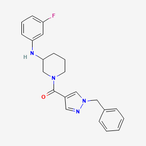 1-[(1-benzyl-1H-pyrazol-4-yl)carbonyl]-N-(3-fluorophenyl)-3-piperidinamine