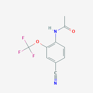 molecular formula C10H7F3N2O2 B060667 N-[4-cyano-2-(trifluoromethoxy)phenyl]acetamide CAS No. 175278-19-0