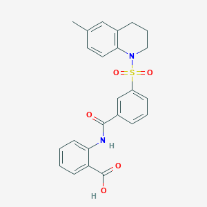 2-({3-[(6-methyl-3,4-dihydro-1(2H)-quinolinyl)sulfonyl]benzoyl}amino)benzoic acid