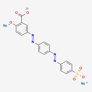 molecular formula C19H12N4Na2O6S B606671 2-羟基-5-((4-((4-磺基苯基)偶氮)苯基)偶氮)苯甲酸二钠盐 CAS No. 3564-27-0