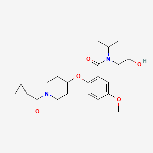 2-{[1-(cyclopropylcarbonyl)-4-piperidinyl]oxy}-N-(2-hydroxyethyl)-N-isopropyl-5-methoxybenzamide