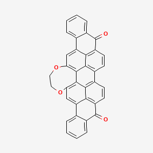 molecular formula C36H18O4 B606672 Dinaphtho(1',2',3':3,4;3'',2'',1'':9,10)perylo(1,12-efg)(1,4)dioxocin-5,10-dione, 17,18-dihydro- CAS No. 6424-76-6
