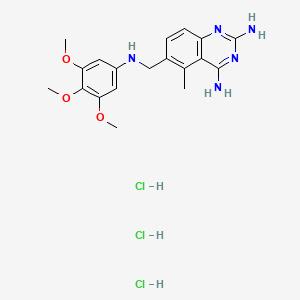 molecular formula C19H26Cl3N5O3 B606673 Trimetrexate trihydrochloride CAS No. 1658520-97-8