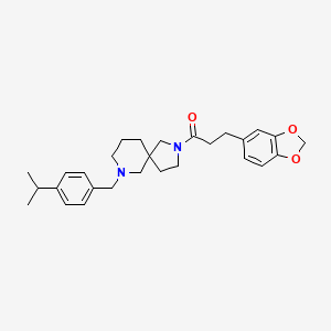 molecular formula C28H36N2O3 B6066738 2-[3-(1,3-benzodioxol-5-yl)propanoyl]-7-(4-isopropylbenzyl)-2,7-diazaspiro[4.5]decane 