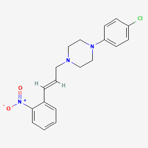 1-(4-chlorophenyl)-4-[(E)-3-(2-nitrophenyl)prop-2-enyl]piperazine