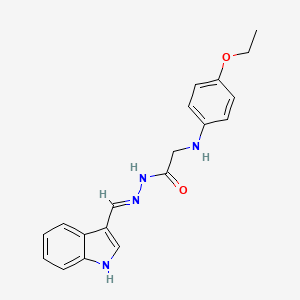 molecular formula C19H20N4O2 B6066748 2-[(4-ethoxyphenyl)amino]-N'-(1H-indol-3-ylmethylene)acetohydrazide CAS No. 5710-17-8