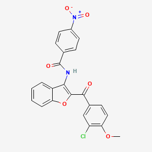 molecular formula C23H15ClN2O6 B6066750 N-[2-(3-chloro-4-methoxybenzoyl)-1-benzofuran-3-yl]-4-nitrobenzamide 