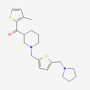 (3-methyl-2-thienyl)(1-{[5-(1-pyrrolidinylmethyl)-2-thienyl]methyl}-3-piperidinyl)methanone