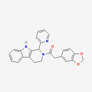 2-(1,3-benzodioxol-5-ylacetyl)-1-(2-pyridinyl)-2,3,4,9-tetrahydro-1H-beta-carboline