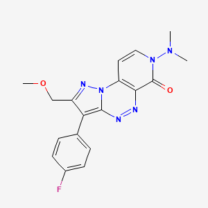 7-(dimethylamino)-3-(4-fluorophenyl)-2-(methoxymethyl)pyrazolo[5,1-c]pyrido[4,3-e][1,2,4]triazin-6(7H)-one