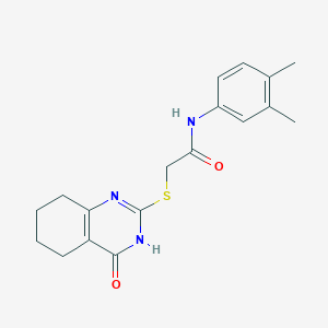 N-(3,4-dimethylphenyl)-2-[(4-oxo-3,4,5,6,7,8-hexahydro-2-quinazolinyl)thio]acetamide