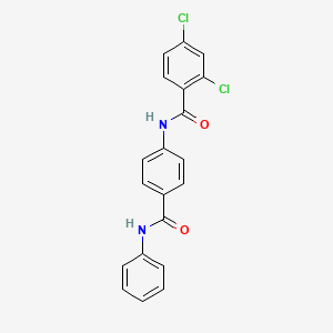 molecular formula C20H14Cl2N2O2 B606682 2,4-二氯-N-[4-(苯甲酰氨基)苯基]苯甲酰胺 CAS No. 313493-80-0
