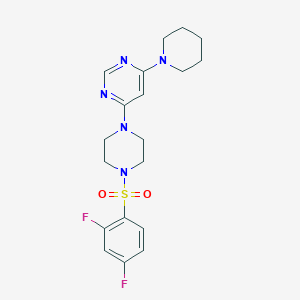 molecular formula C19H23F2N5O2S B6066842 4-{4-[(2,4-difluorophenyl)sulfonyl]-1-piperazinyl}-6-(1-piperidinyl)pyrimidine 