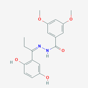 molecular formula C18H20N2O5 B6066850 N'-[1-(2,5-dihydroxyphenyl)propylidene]-3,5-dimethoxybenzohydrazide 