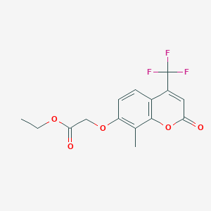 ethyl {[8-methyl-2-oxo-4-(trifluoromethyl)-2H-chromen-7-yl]oxy}acetate