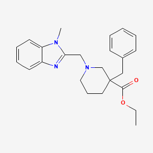 ethyl 3-benzyl-1-[(1-methyl-1H-benzimidazol-2-yl)methyl]-3-piperidinecarboxylate