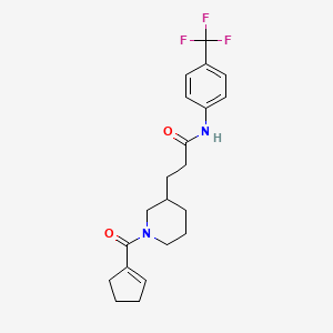 3-[1-(1-cyclopenten-1-ylcarbonyl)-3-piperidinyl]-N-[4-(trifluoromethyl)phenyl]propanamide