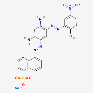molecular formula C22H16N7NaO6S B606694 媒染剂褐色 1 CAS No. 3564-15-6