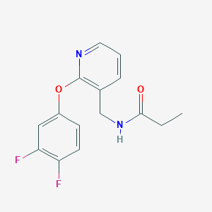 molecular formula C15H14F2N2O2 B6066962 N-{[2-(3,4-difluorophenoxy)-3-pyridinyl]methyl}propanamide 