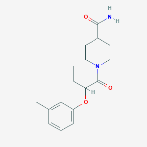 molecular formula C18H26N2O3 B6066964 1-[2-(2,3-dimethylphenoxy)butanoyl]-4-piperidinecarboxamide 