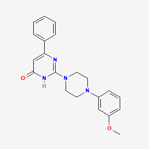 molecular formula C21H22N4O2 B6066980 2-[4-(3-methoxyphenyl)-1-piperazinyl]-6-phenyl-4(3H)-pyrimidinone 