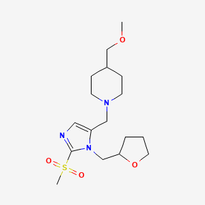 4-(methoxymethyl)-1-{[2-(methylsulfonyl)-1-(tetrahydro-2-furanylmethyl)-1H-imidazol-5-yl]methyl}piperidine