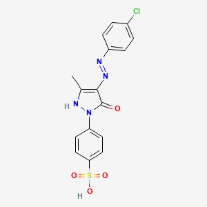 4-{4-[(4-chlorophenyl)diazenyl]-5-hydroxy-3-methyl-1H-pyrazol-1-yl}benzenesulfonic acid